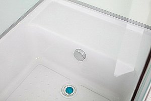 Душевая кабина Esbano Elegancia ES-108CKRB 100x80 стекло матовое/профиль белый купить в интернет-магазине Sanbest