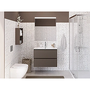 Тумба с раковиной BelBagno UNO-MINI 70 бежевая матовая для ванной в интернет-магазине Sanbest