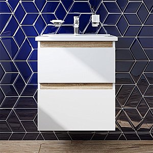 Тумба с раковиной AM.PM X-Joy 55 подвесная белая для ванной в интернет-магазине Sanbest