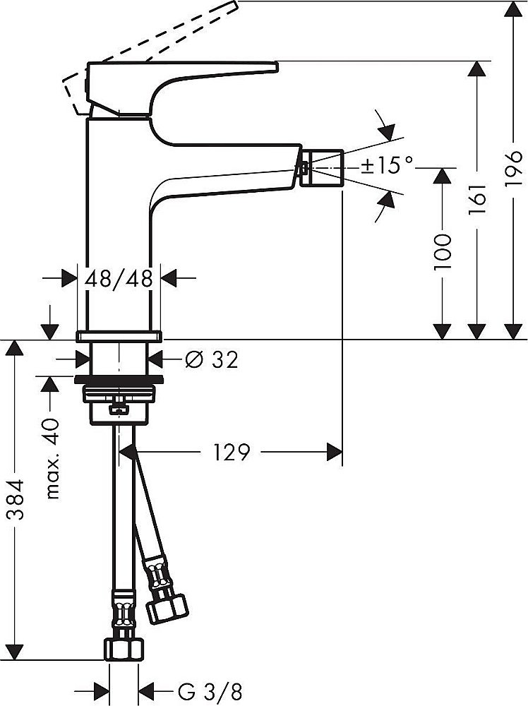 Смеситель Hansgrohe Metropol 74520000 купить в интернет-магазине сантехники Sanbest
