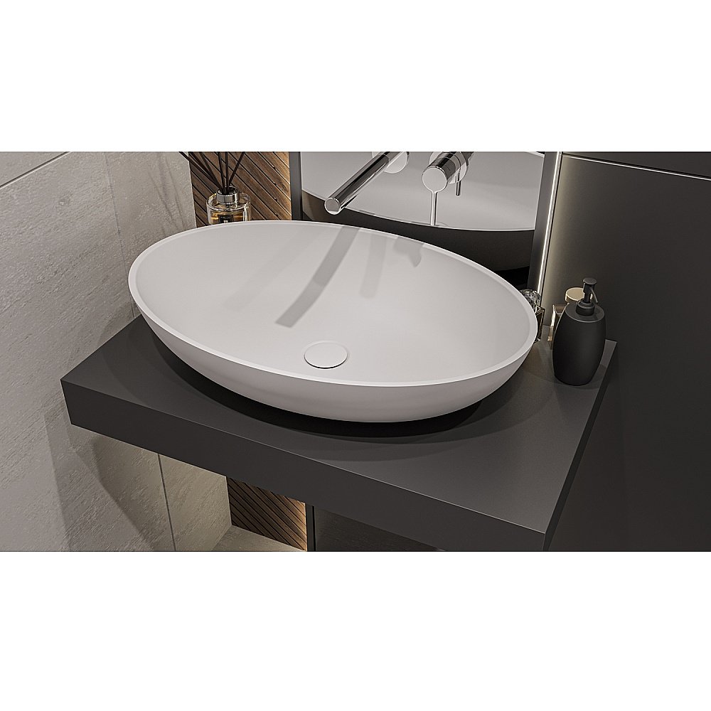 Раковина накладная WhiteCross CITRINE 60 0717.060040.200 белая матовая купить в интернет-магазине Sanbest