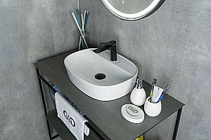 Раковина накладная Gid Lago 50 N9045 51166 белая купить в интернет-магазине Sanbest