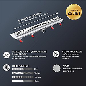 Душевой лоток PAINI Harmony CH650HC 65 черный матовый купить в интернет-магазине Sanbest