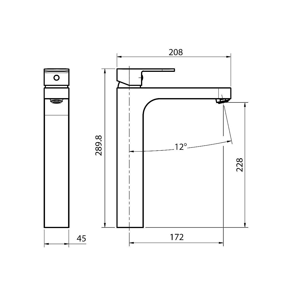 Смеситель для раковины Koller Pool Round Arc RA0200XL хром купить в интернет-магазине сантехники Sanbest