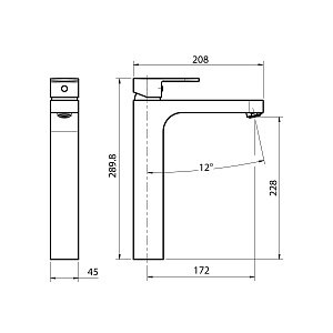 Смеситель для раковины Koller Pool Round Arc RA0200XL хром купить в интернет-магазине сантехники Sanbest