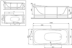 Ванна акриловая AM.PM SENSATION W30A-170-075W-A 170x75 купить в интернет-магазине Sanbest