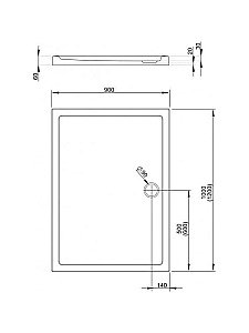 Душевой поддон Radaway Tasos D1000 1000x900 купить в интернет-магазине Sanbest