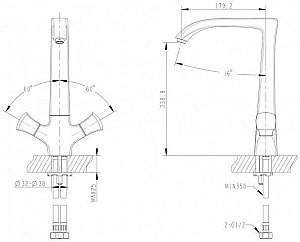 Смеситель для кухни Bravat WHIRLPOOL F778112C купить в интернет-магазине сантехники Sanbest