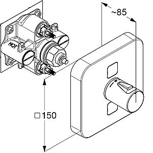 Смеситель для душа Kludi Push 389110538 хром купить в интернет-магазине сантехники Sanbest