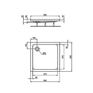 Душевой поддон Ideal Standard Hotline K276601 80x80 купить в интернет-магазине Sanbest