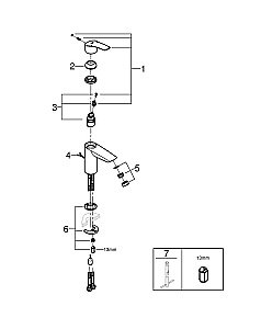 Смеситель для раковины Grohe Eurosmart 33188003 хром купить в интернет-магазине сантехники Sanbest