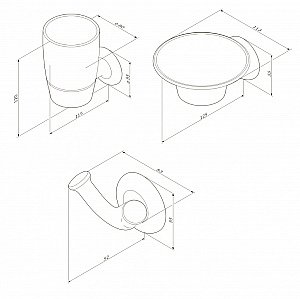 Комплект мебели для ванной AM.PM Like 80 BK80GE белый для ванной в интернет-магазине Sanbest