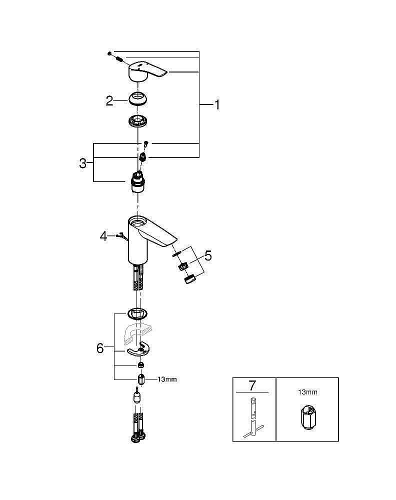 Смеситель для раковины Grohe Eurosmart 33188003 хром купить в интернет-магазине сантехники Sanbest