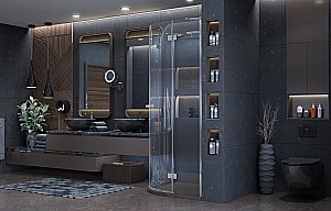 Душевой уголок Ambassador Diamond 12011102 100x100 стекло прозрачное/профиль хром купить в интернет-магазине Sanbest