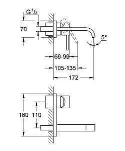 Смеситель для раковины Grohe Allure 19309 000 купить в интернет-магазине сантехники Sanbest