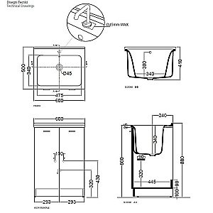 Раковина Kerasan Aquadom 60 029201*0 белая купить в интернет-магазине Sanbest