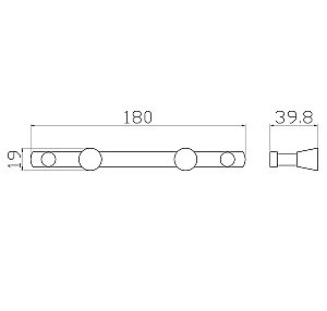 Крючок WONZON & WOGHAND WW-9381-2 хром купить в интернет-магазине сантехники Sanbest