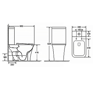 Унитаз напольный Azario Avero AZ-3121 белый, безободковый, с бачком, с крышкой микролифт купить в интернет-магазине Sanbest