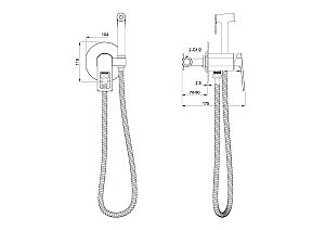 Смеситель с гигиеническим душем встраиваемый WONZON & WOGHAND FRAME, Брашированное золото (WW-88829010-BG) купить в интернет-магазине сантехники Sanbest