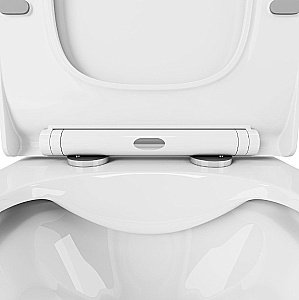 Унитаз подвесной Ceramalux 2022 белый, безободковый, с крышкой микролифт купить в интернет-магазине Sanbest