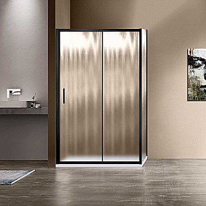 Душевой уголок Vincea Garda VSR-1G9012CHB 120x90 стекло шиншилла/профиль черный купить в интернет-магазине Sanbest