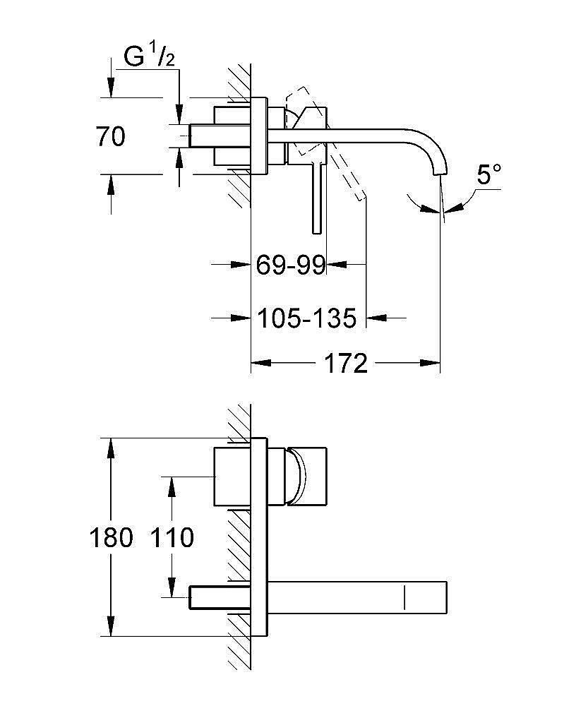Смеситель для раковины Grohe Allure 19309 000 купить в интернет-магазине сантехники Sanbest