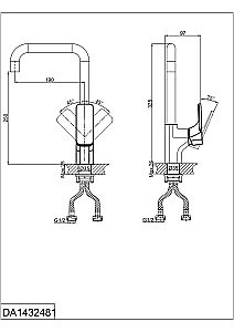 Смеситель для кухни D&K Berlin Freie DA1432481 купить в интернет-магазине сантехники Sanbest