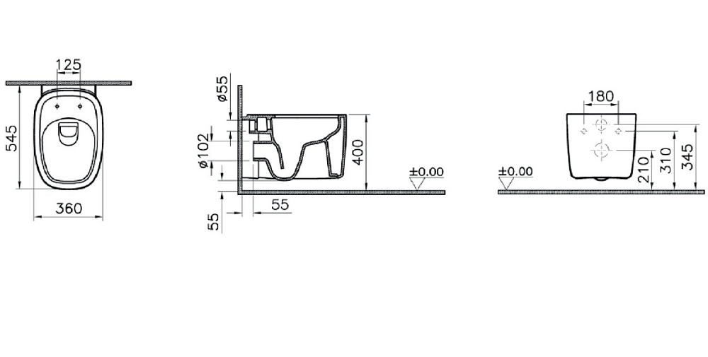 Унитаз Vitra PLURAL 7830B401-0075 купить в интернет-магазине Sanbest