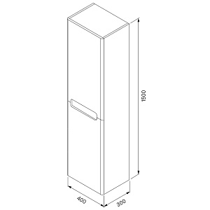 Пенал Iddis Edifice 40 EDI40C0i97 капучино для ванной в интернет-магазине сантехники Sanbest