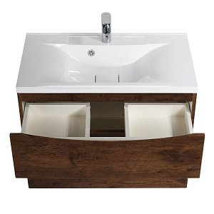 Тумба с раковиной BelBagno MARINO H60-2C-SO-RW-P 80 Rovere Moro для ванной в интернет-магазине Sanbest