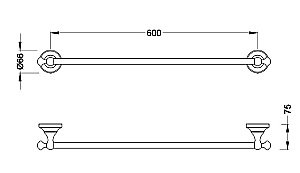 Полотенцедержатель Schein SAINE 7053037 хром купить в интернет-магазине сантехники Sanbest