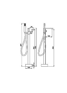 Смеситель для ванны Boch Mann ALBANO Brush Nickel BM8924 купить в интернет-магазине сантехники Sanbest