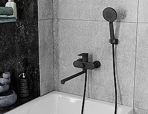 Смеситель для ванны D&K Bayern.Furth DA1523305 черный матовый купить в интернет-магазине сантехники Sanbest