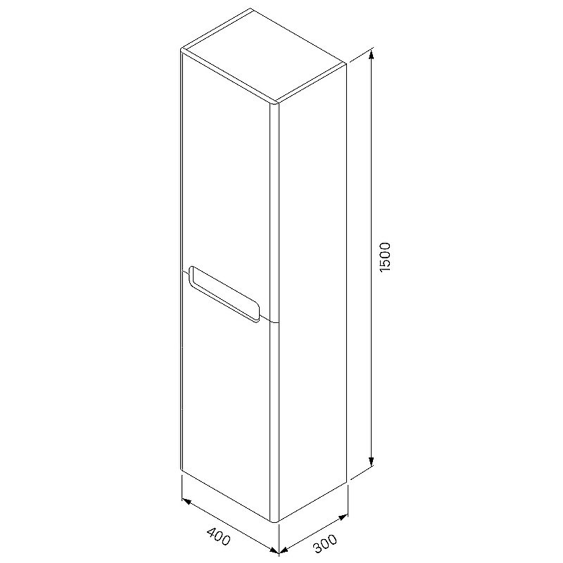 Пенал Iddis Edifice 40 EDI40C0i97 капучино для ванной в интернет-магазине сантехники Sanbest