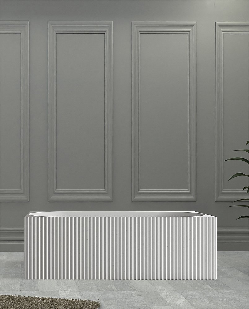 Ванна из искусственного камня ABBER Stein AS9603 170х75 белая матовая купить в интернет-магазине Sanbest