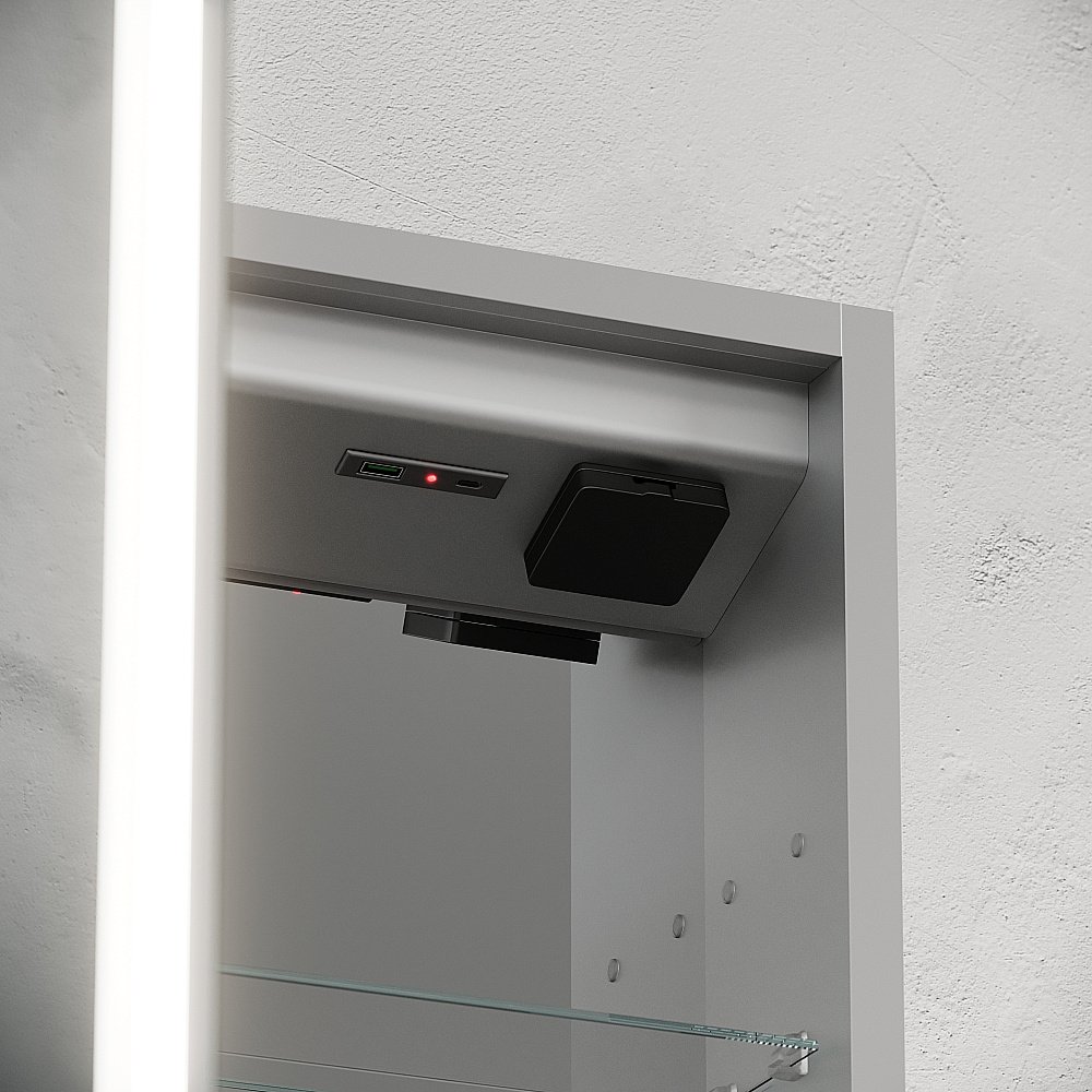 Зеркальный шкаф Sancos Evoke 60х70 SC8060 серый купить в интернет-магазине сантехники Sanbest