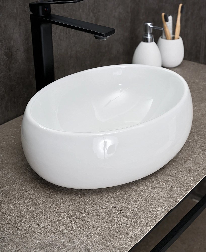 Раковина накладная Gid Lago 40 N9030ds 51235 белая купить в интернет-магазине Sanbest