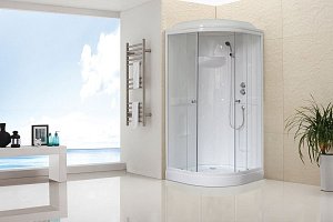 Душевая кабина Royal Bath RB90HK1-T 90x90 профиль белый/стекло прозрачное купить в интернет-магазине Sanbest