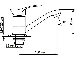 Смеситель для кухни MIXLINE ML 522124 купить в интернет-магазине сантехники Sanbest