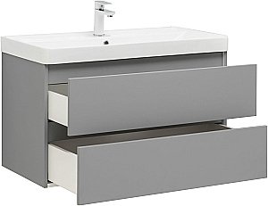 Тумба с раковиной Aquanet Вега 2.0 337962/323883 90 мисти грин для ванной в интернет-магазине Sanbest