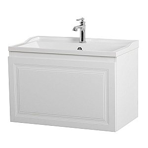 Тумба с раковиной Cezares GIUBILEO-N 80 GIUBILEO-N-80-1C-SO-FS-P+CZR-800/450-LV-MR-FS ясень брашированный для ванной в интернет-магазине Sanbest