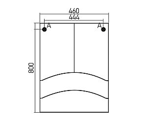 Зеркальный шкаф MIXLINE РАДУГА 522951 46 синий купить в интернет-магазине сантехники Sanbest