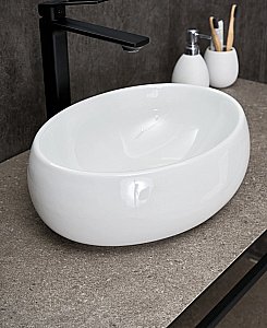 Раковина накладная Gid Lago 40 N9030ds 51235 белая купить в интернет-магазине Sanbest