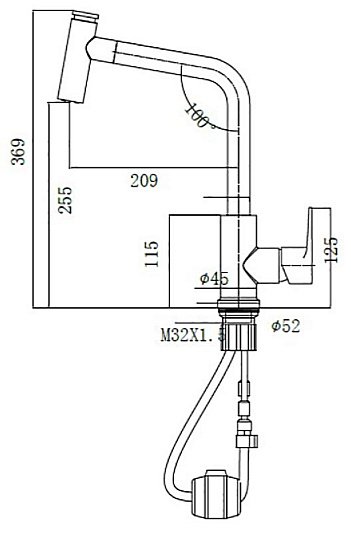 Смеситель для кухни Bien BE25034106 купить в интернет-магазине сантехники Sanbest