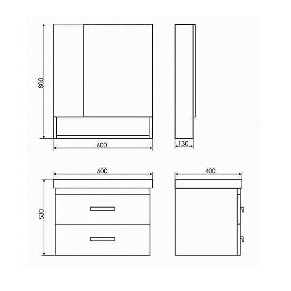 Зеркальный шкаф Comforty Никосия 60 купить в интернет-магазине сантехники Sanbest