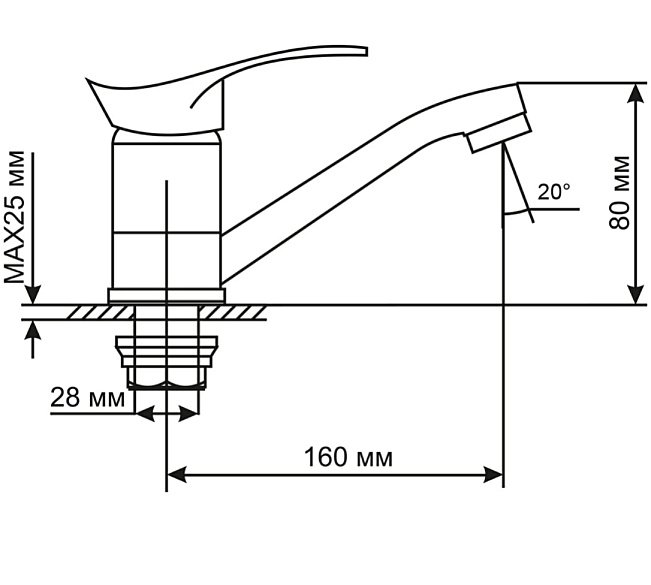 Смеситель для кухни MIXLINE ML 522124 купить в интернет-магазине сантехники Sanbest