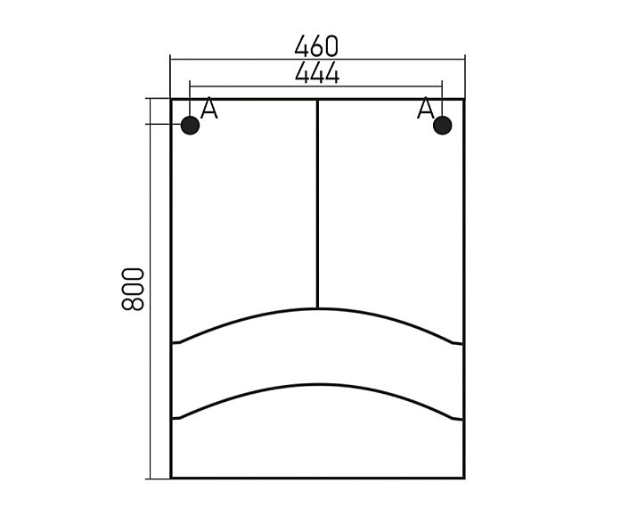 Зеркальный шкаф MIXLINE РАДУГА 522951 46 синий купить в интернет-магазине сантехники Sanbest