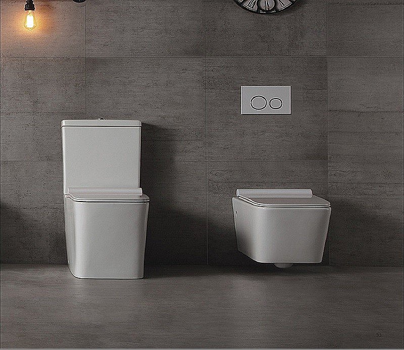 Унитаз напольный CeramaLux TR2170-1 белый, с бачком, с крышкой микролифт, слив торнадо купить в интернет-магазине Sanbest