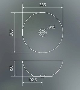 Раковина накладная Gid Esfera 38,5 N9002 51102 белая купить в интернет-магазине сантехники Sanbest