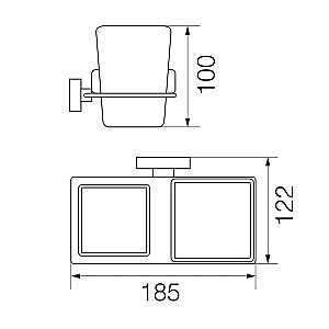 Держатель со стаканом и мыльницей Veragio Ramba VR.RMB-4943.CR купить в интернет-магазине сантехники Sanbest
